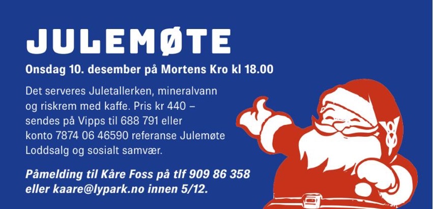 Julemøte 2025, Mortens Kro 10.12.2025 kl 18.00